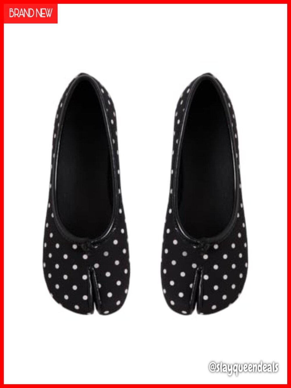 Floerns Women's Polka Dots Split Toe Ballet Flats Slip On Shoes